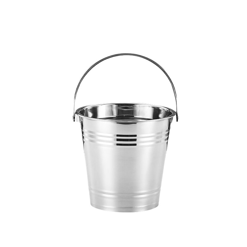 Ice Bucket Silver - Çok Fonksiyonlu Paslanmaz Çelik Buz Kovası