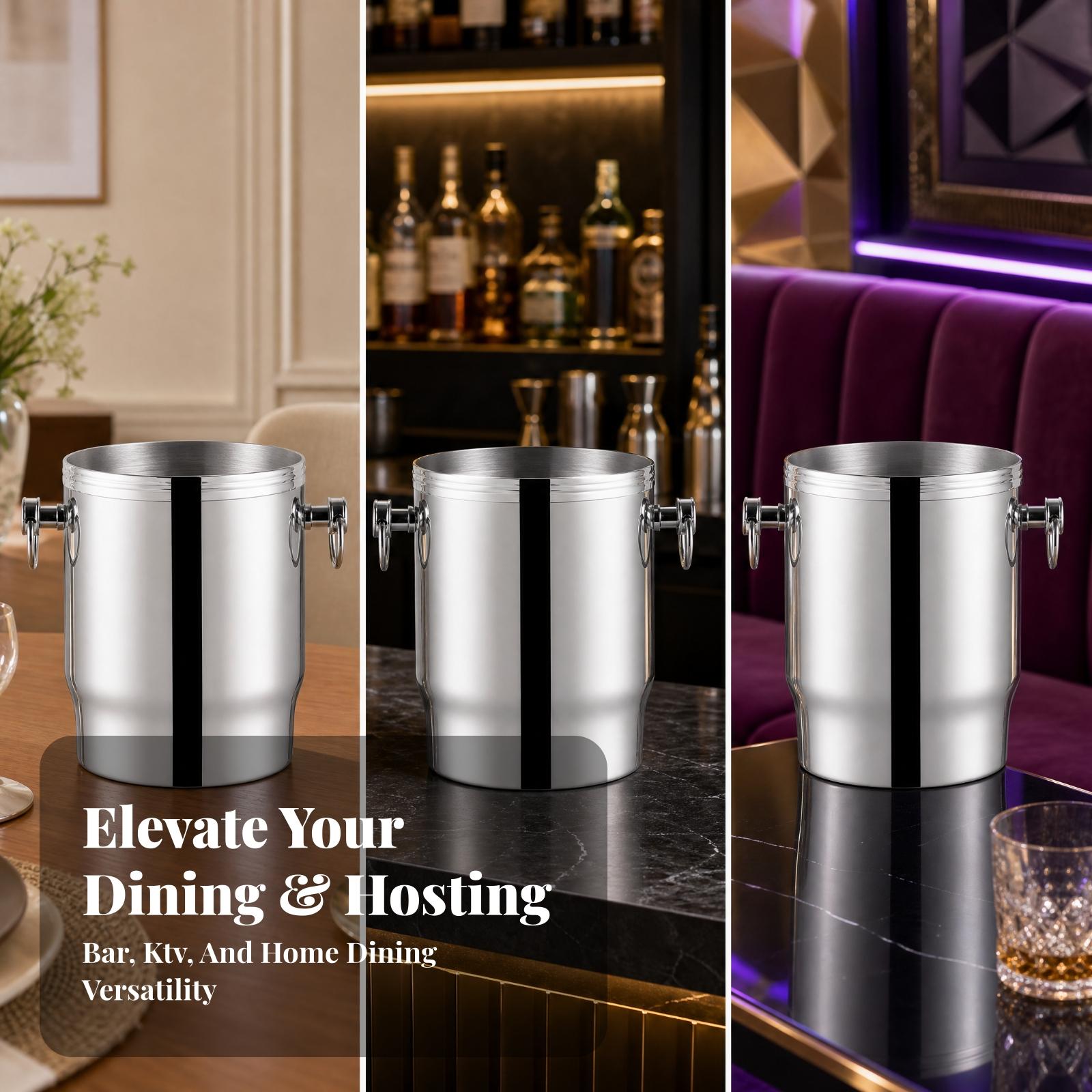 Gümüş Şampanya Kovası, Ayaklı, - Ice Bucket Silver incelemesi ve fiyatı