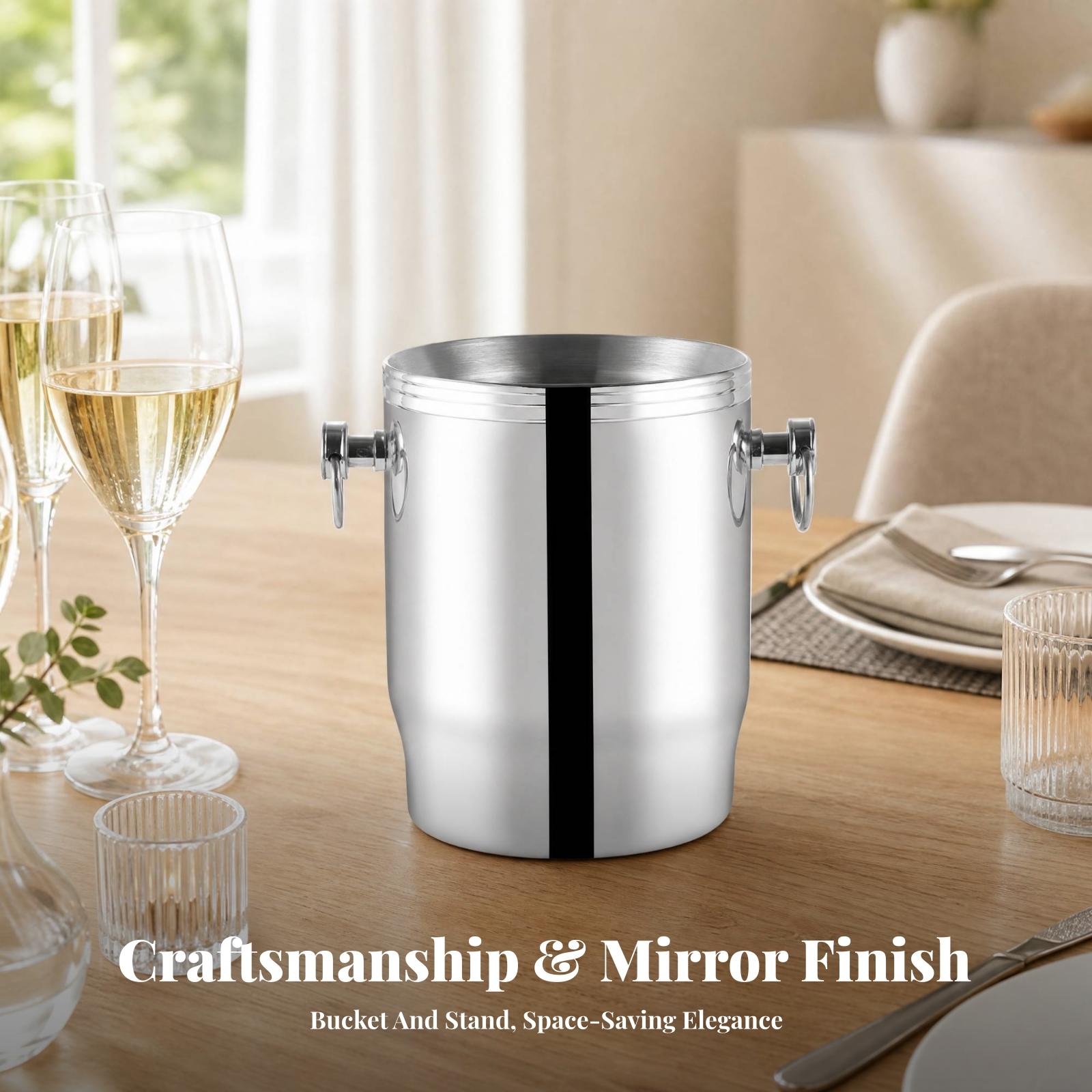 Gümüş Şampanya Kovası, Ayaklı, - Ice Bucket Silver incelemesi ve fiyatı